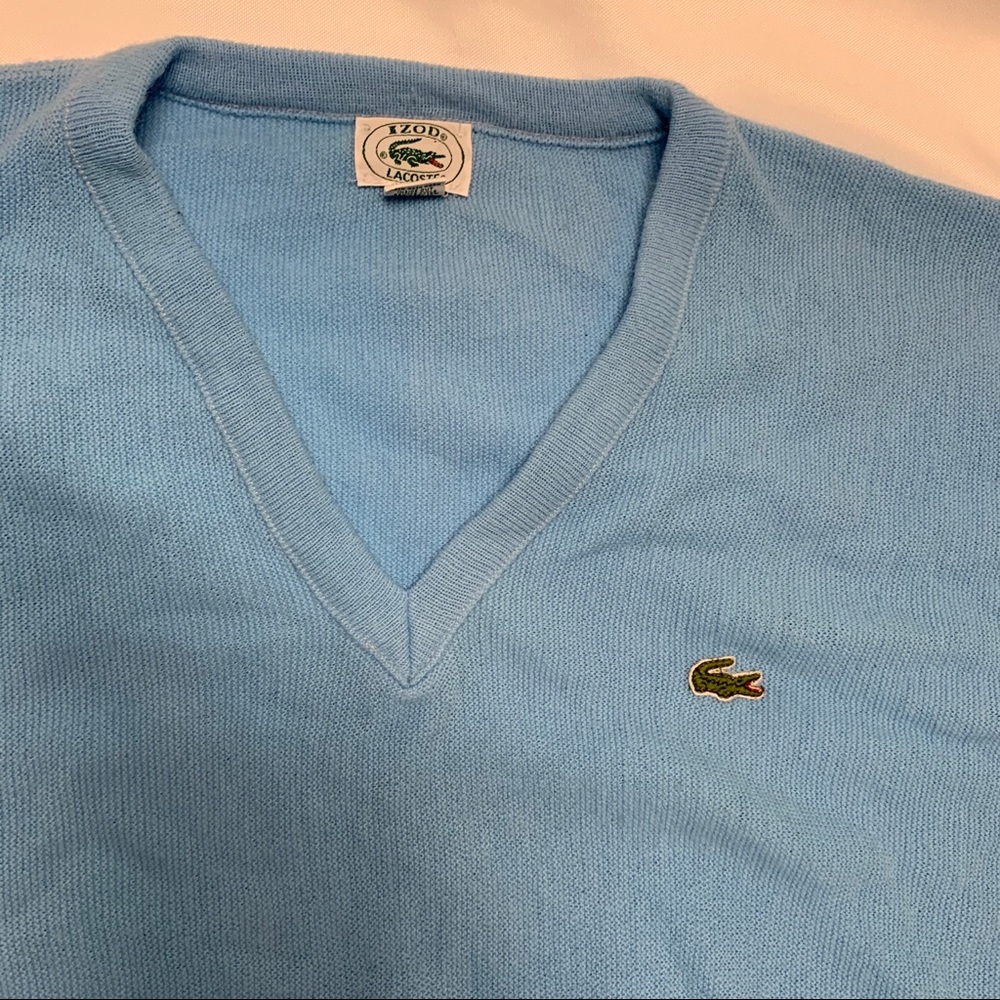 VINTAGE Izod Lacoste Light Blue Sweater XL Men’s